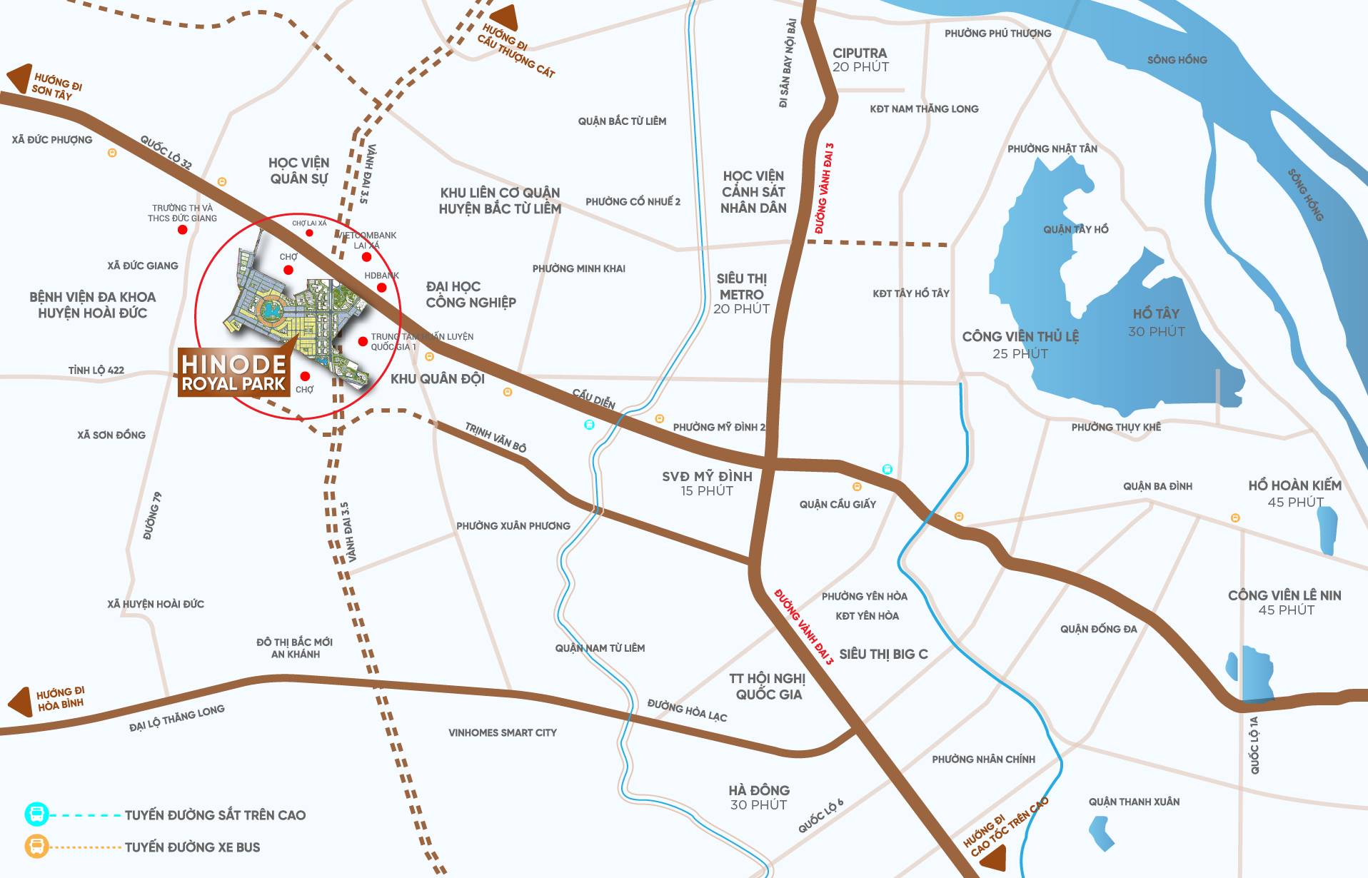 Mặt bằng vị trí dự án Hinode royal park